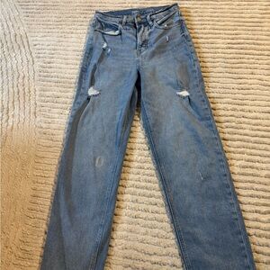 Old Navy Women's Straight Leg Jeans - Light Blue